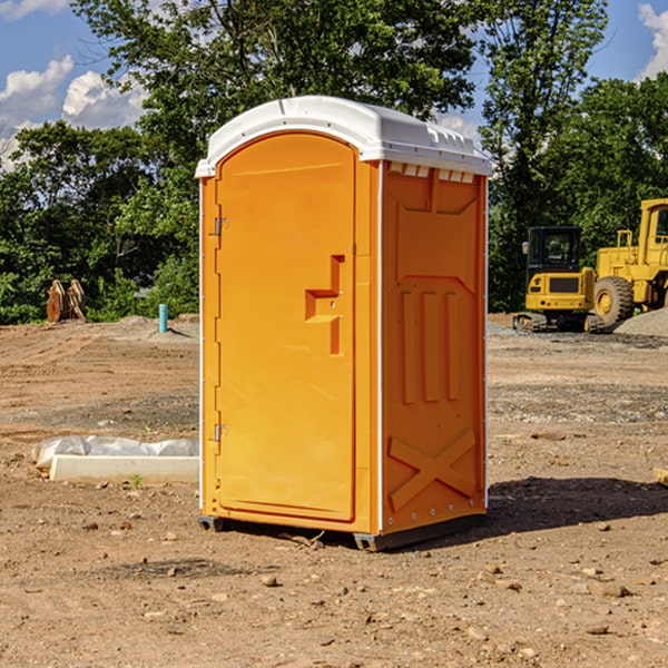 how often are the porta potties cleaned and serviced during a rental period in Sunshine